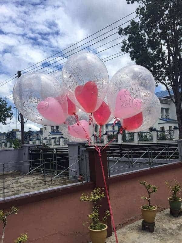 2-in-1 Special Heart Helium Balloon